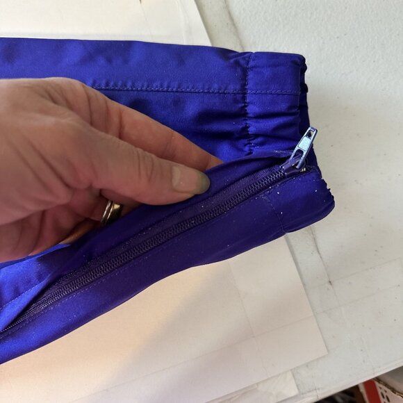 Vtg Asics Womens Tracksuit Purple Nylon Poly Medium Zip Up Pants 80s Fashion - Picture 13 of 16